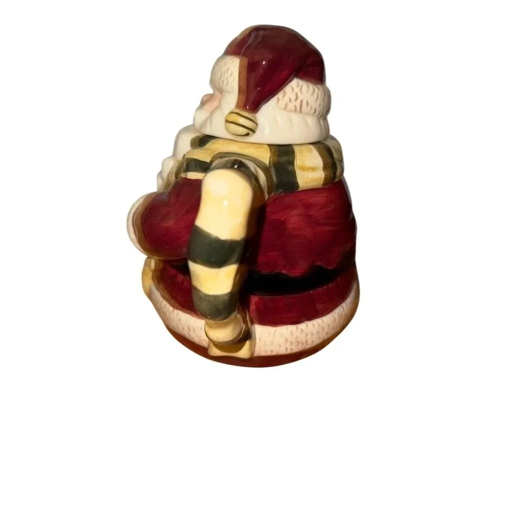 Vintage Santa with Tree Ceramic Teapot 